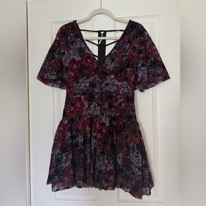 Free People summer Dress in Red and Black